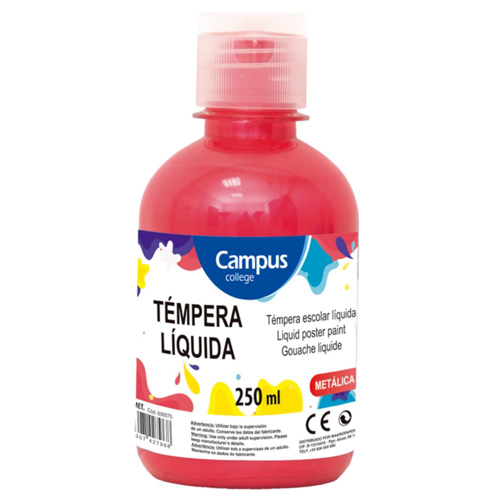 TEMPERA CAMPUS 250GR METAL ROJO