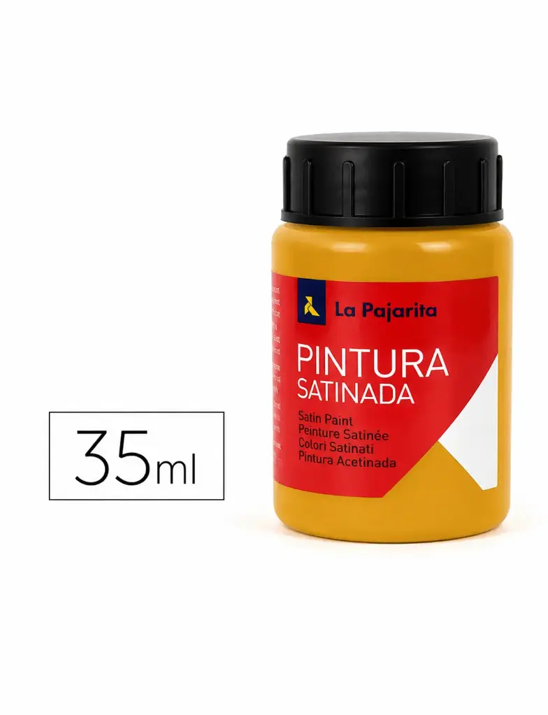 PINTURA SATINADA AMARILLO ORO 35ML L-02 LA PAJARITA
