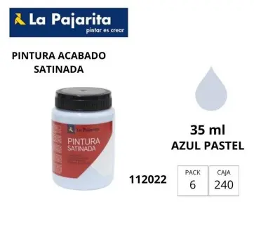PINTURA SATINADA AZUL PASTEL 35ML L-14 LA PAJARITA