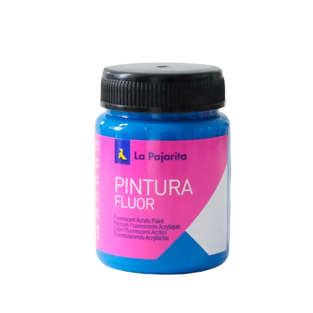 PINTURA SATINADA FLUORESCENTE F-05 AZUL LUMINOSO 375ML LA PAJARITA