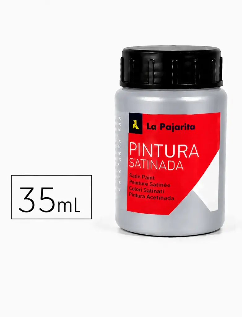 PINTURA SATINADA GRIS PLATA 35ML L-19 LA PAJARITA
