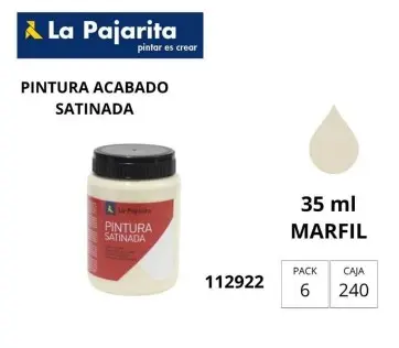 PINTURA SATINADA MARFIL 35ML L-25 LA PAJARITA