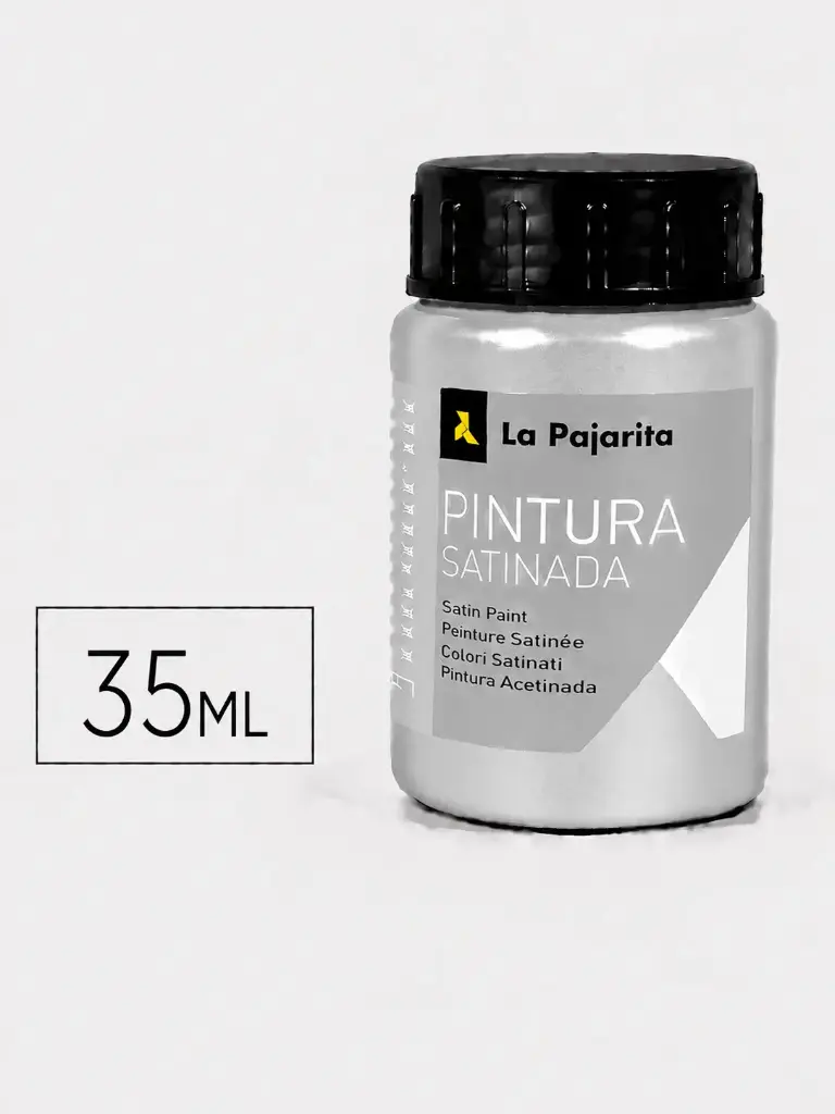 PINTURA SATINADA PLATA 35ML ME-01 LA PAJARITA