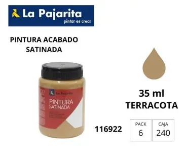PINTURA SATINADA TERRACOTA 35ML L-23 LA PAJARITA