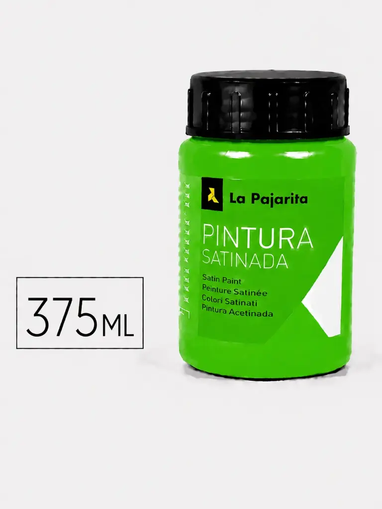 PINTURA SATINADA VERDE VIVO 375ML L-17 LA PAJARITA