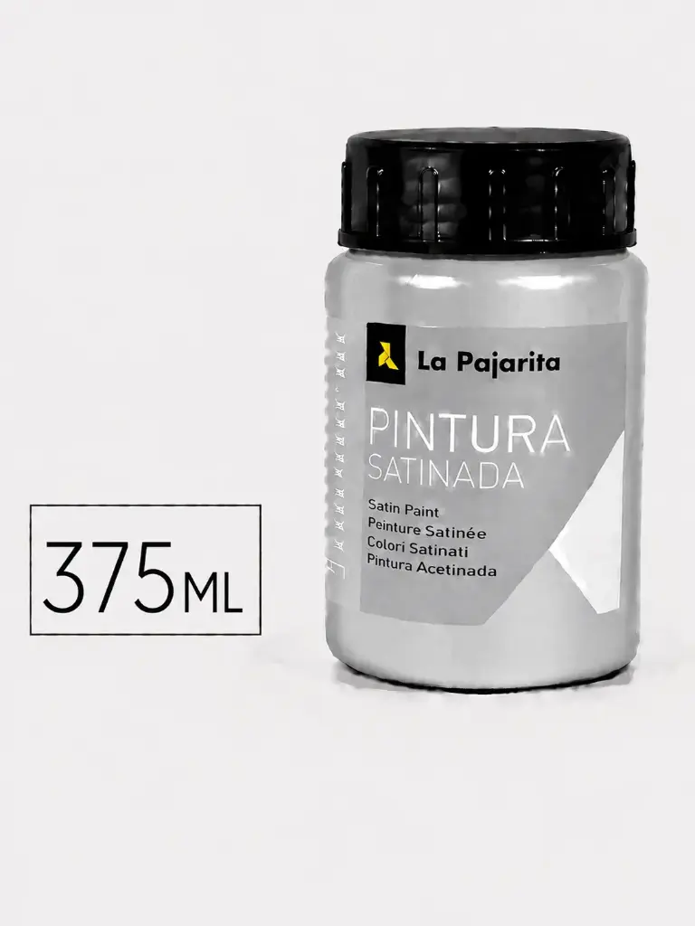 PINTURA SATINADA METALIZADA PLATA 375ML LA PAJARITA