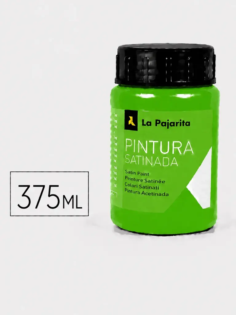 PINTURA SATINADA VERDE 375ML L-01 LA PAJARITA