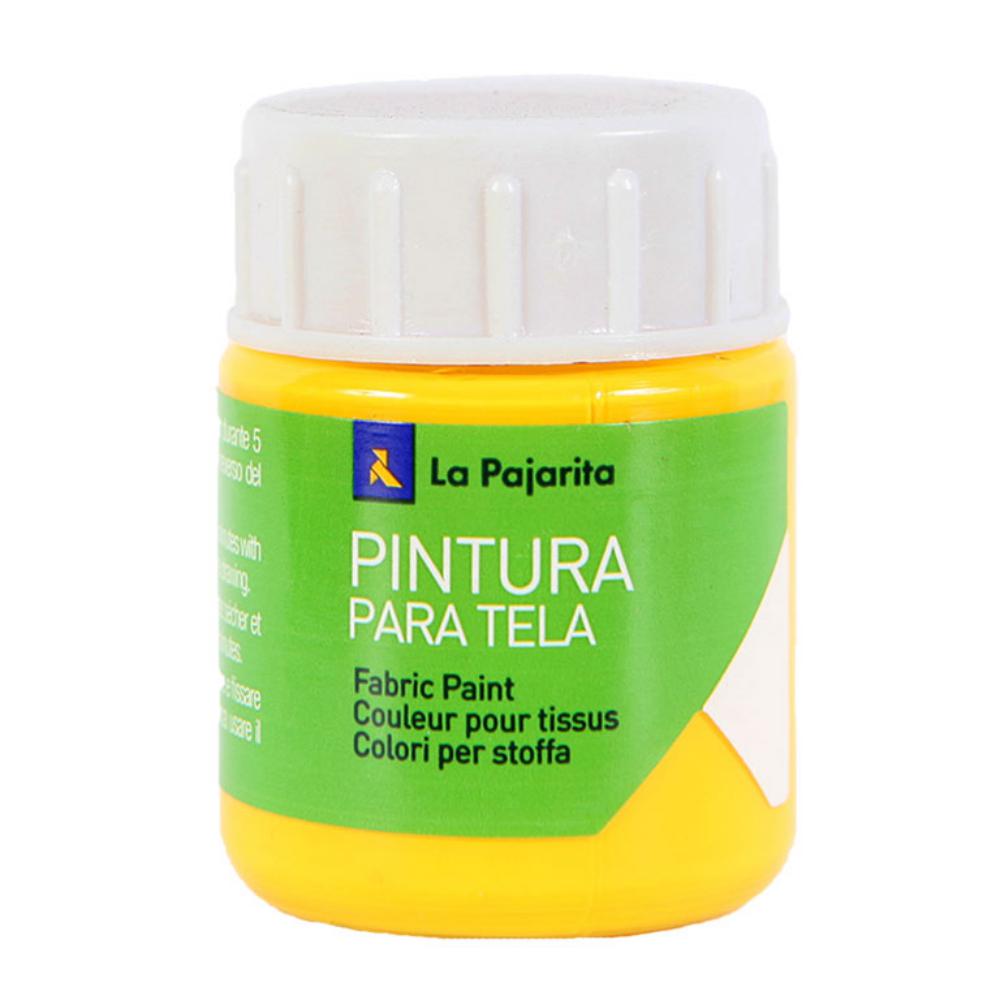 PINTURA PARA TELA T-12 AMARILLO REAL 25ML LA PAJARITA