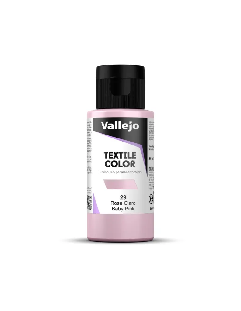 PINTURA TEXTIL VALLEJO Nº 29 ROSA CLARO 60 ML