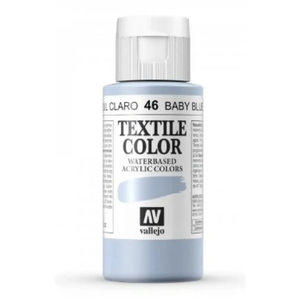 PINTURA TEXTIL VALLEJO Nº 43 AZUL CLARO – 60 ML