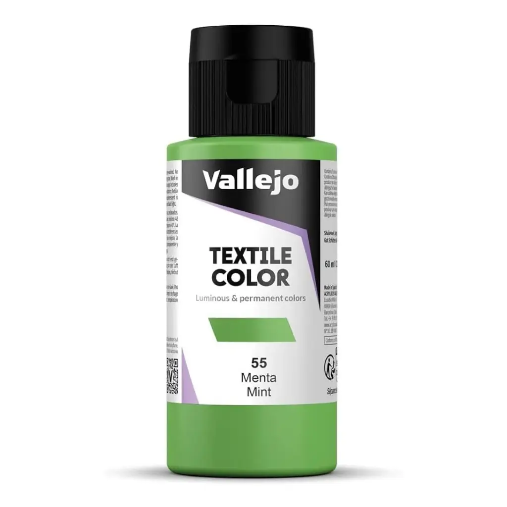 PINTURA TEXTIL VALLEJO Nº 55 VERDE MENTA 60 ML