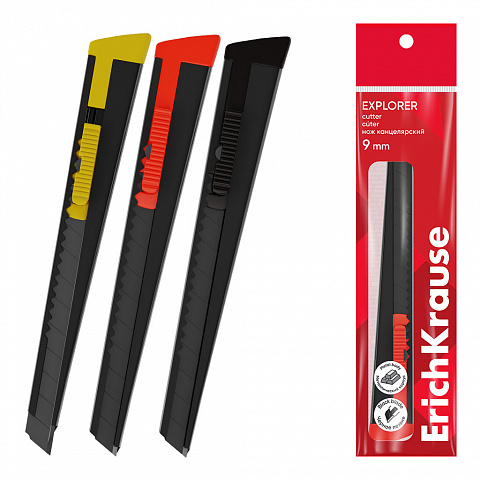 CÚTER ERICHKRAUSE EXPLORER METÁLICO 9 MM POLYBOLSA 1UD