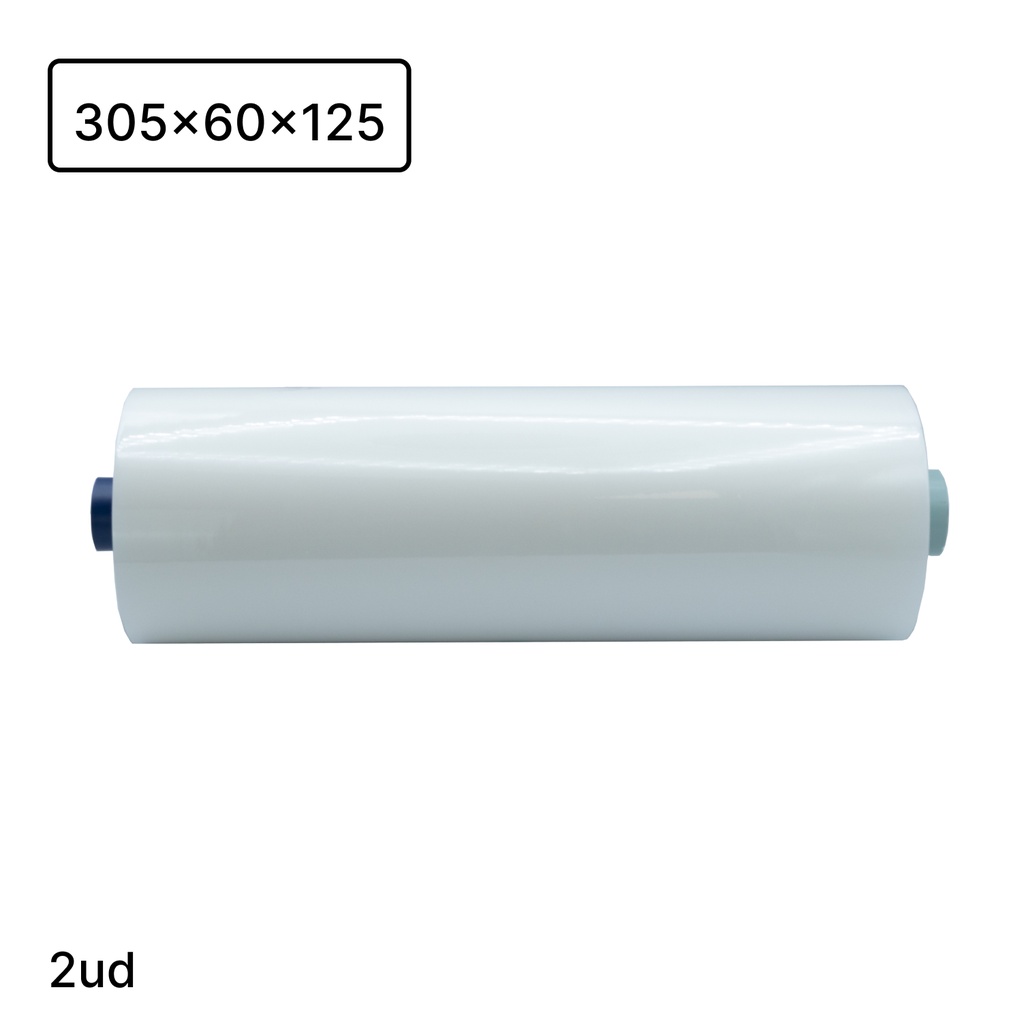 BOBINA DE PLASTIFICACIÓN 305 MM X 60 M  2 X 125 MICRAS BRILLO (CAJA 2 ROLLOS)