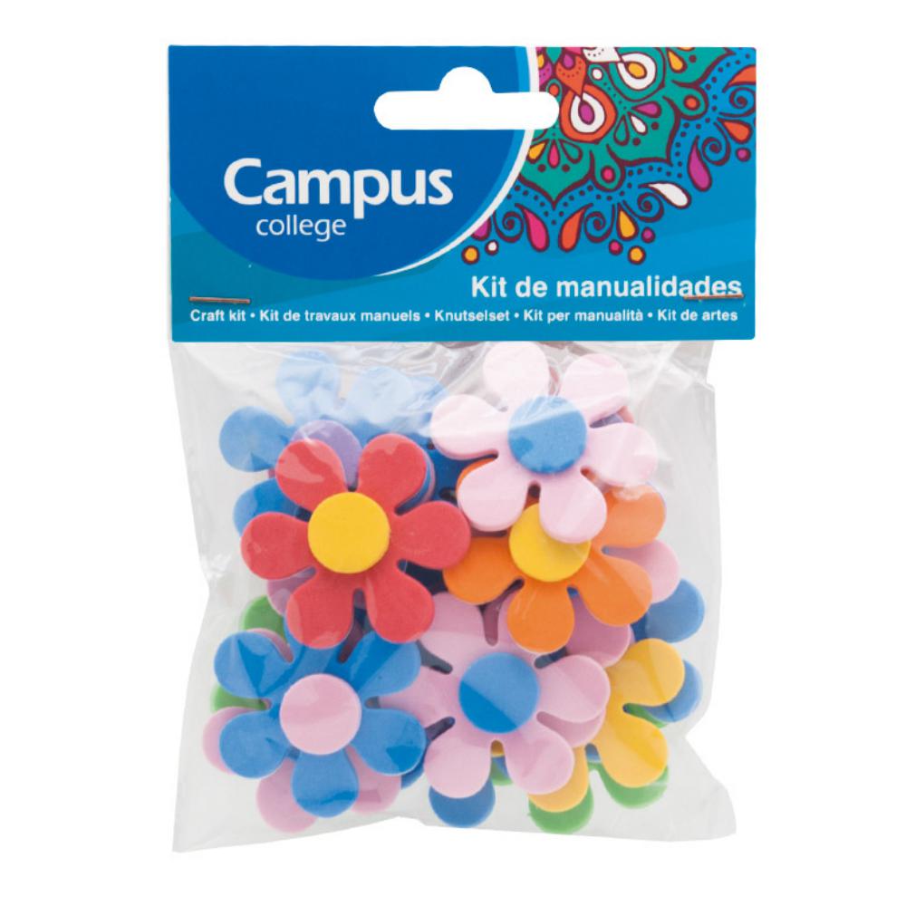 SET MANUALIDADES CAMPUS FLORES GOMA EVA