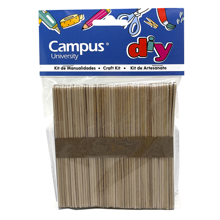 SET MANUALIDADES CAMPUS PALITO MADERA PEQUEÑO