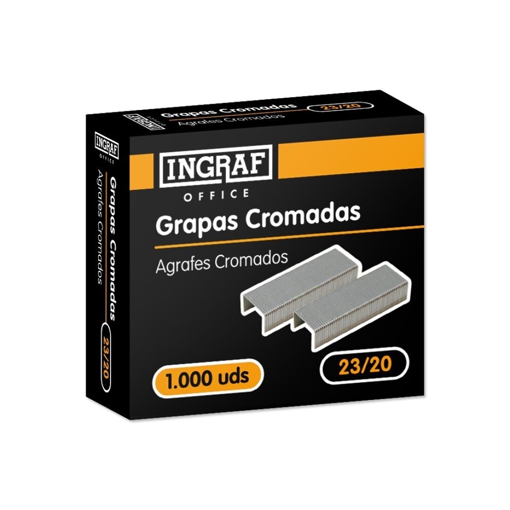 GRAPAS INGRAF OFFICE GRUESOS 23/20 CAJA 1000UDS