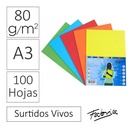 PAPEL A3 80GR 100 HJS SURTIDO INTENSOS