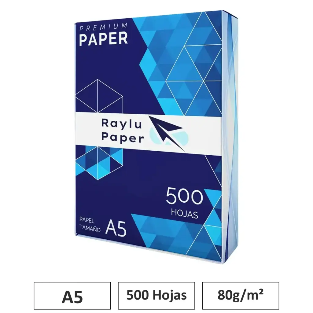 PAPEL RAYLU PAPER A5 PREMIUM 80GR 500 HOJAS