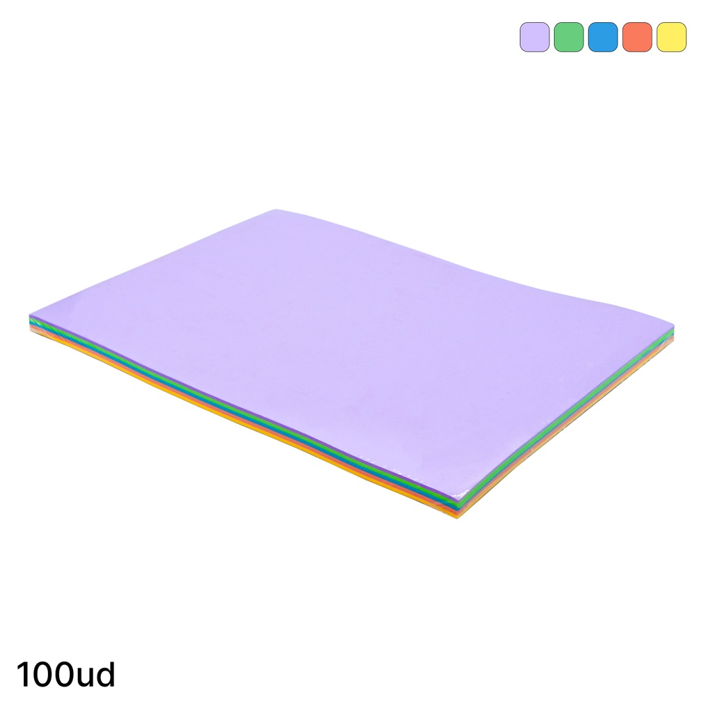PAPEL A4 80G 100 HOJAS SURTIDO PASTEL 