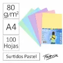 PAPEL A4 80G 100 HOJAS SURTIDO PASTEL 