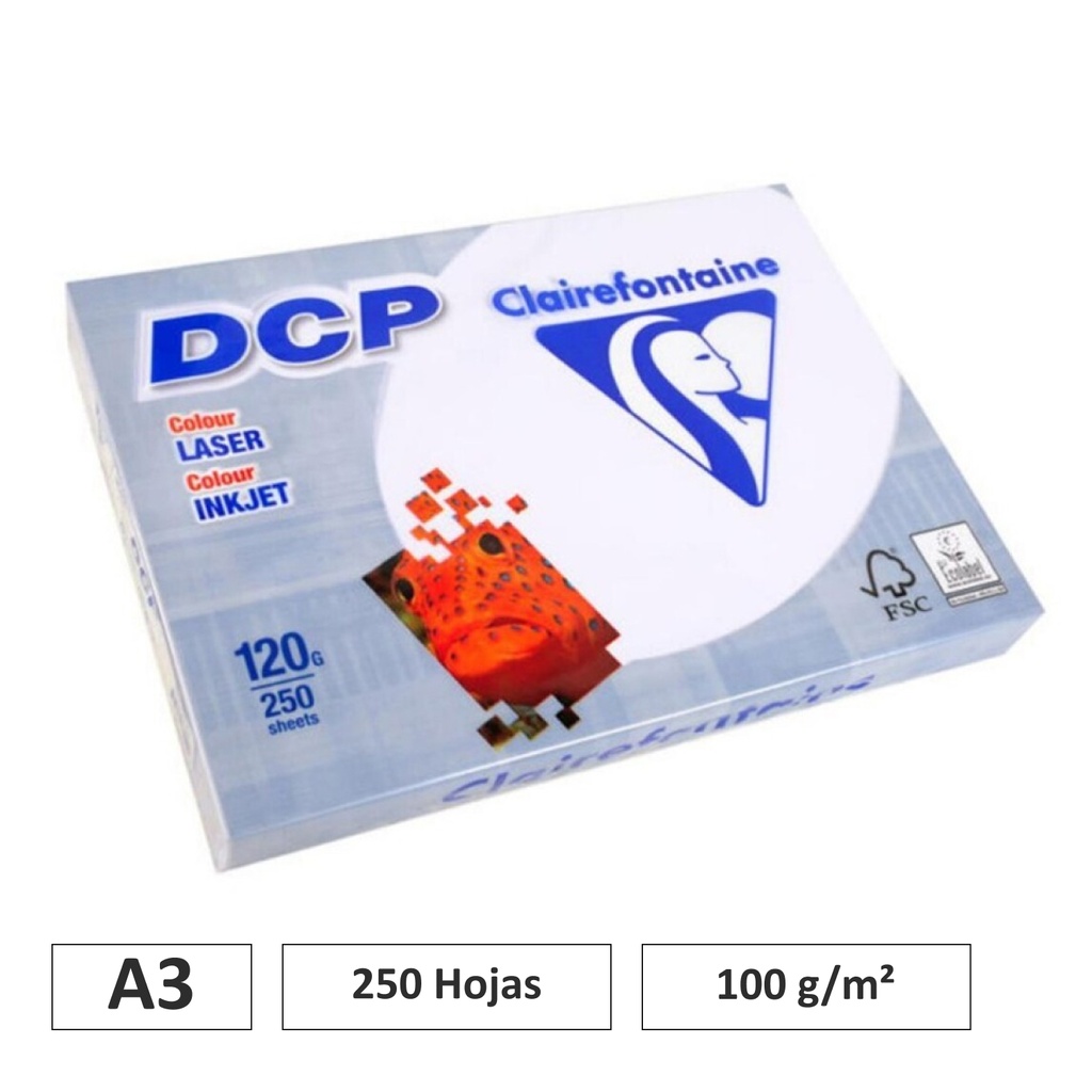 PAPEL CLAIREFONTAINE DIN A3 120GR 250 HOJAS