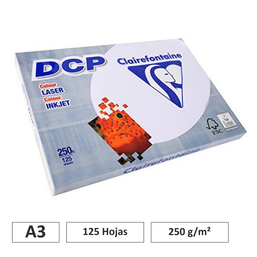 PAPEL CLAIREFONTAINE A3 250G 125 HOJAS