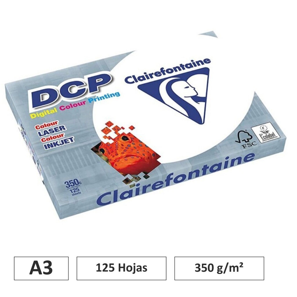 PAPEL CLAIREFONTAINE DIN A3 350G 125 HOJAS