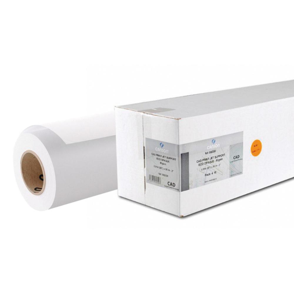 PAPEL PARA PLOTTER CANSON PREMIUM – ROLLO 36" (914 mm x 50 m) – 80 g