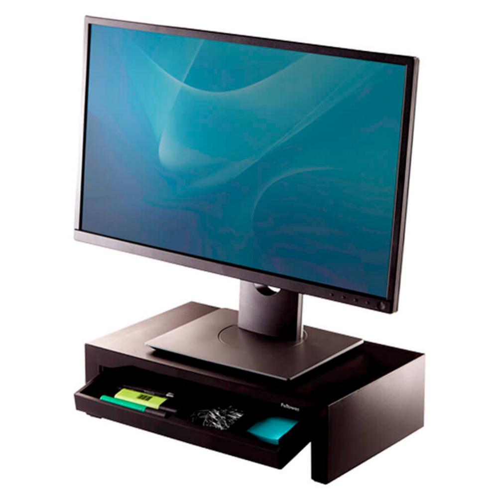 ELEVADOR MONITOR SUITES CON BANDEJA NEGRO FELLOWES