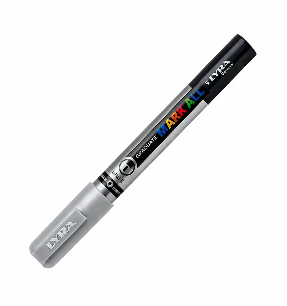 ROTULADOR ACRÍLICO LYRA MARCADOR 8MM PLATA 
