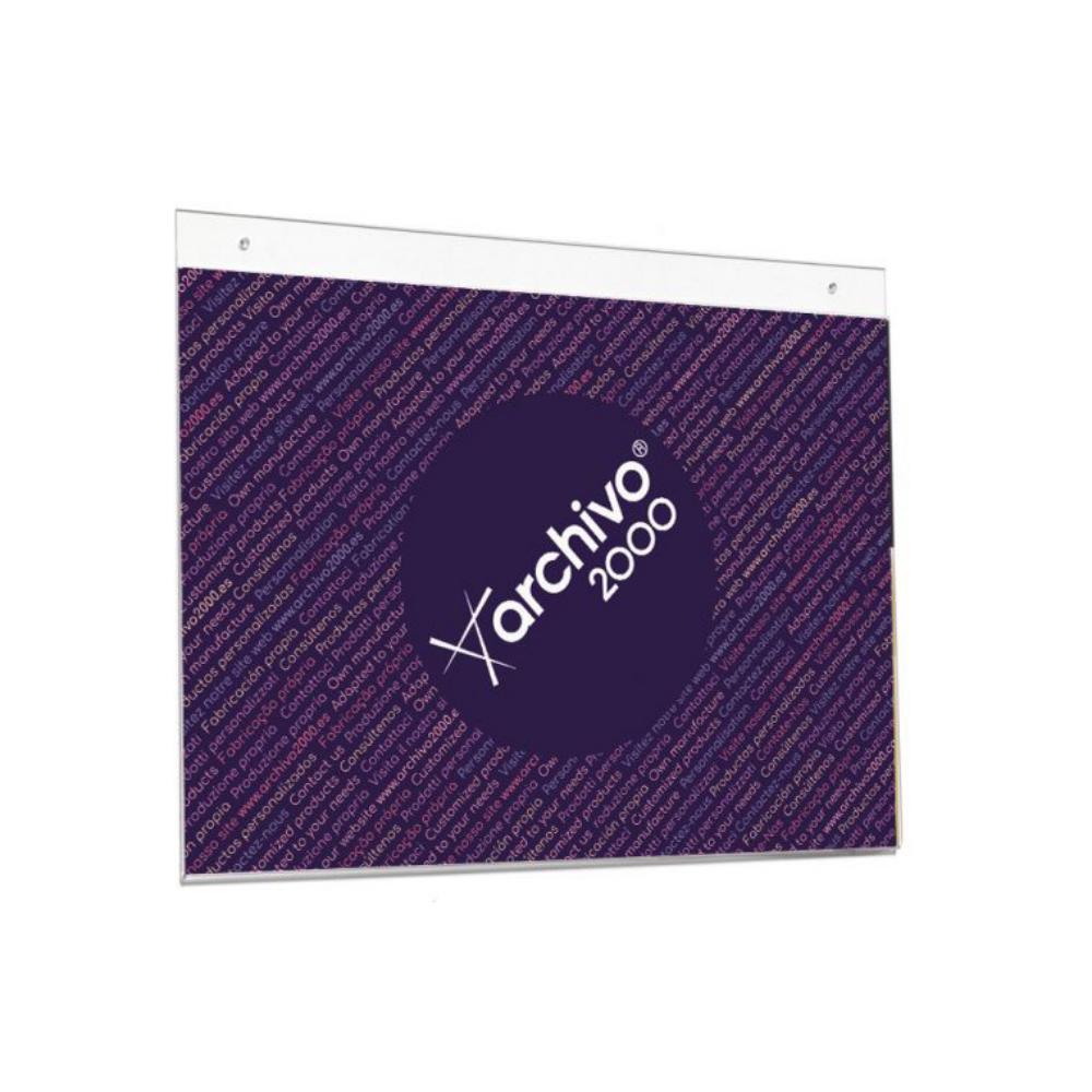 MURAL ARCHIVO 2000 A4 HORIZONTAL CON TALADROS CRISTAL TRANSPARENTE 300X235 MM