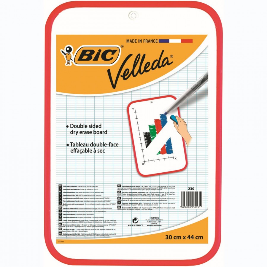 PIZARRA BLANCA INFANTIL BIC VELLEDA 30X44 CM