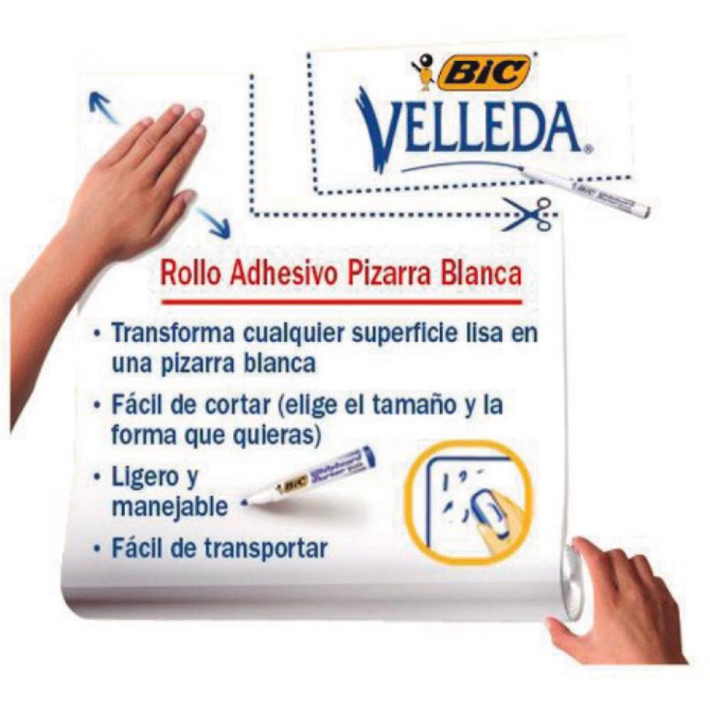 PIZARRA BLANCA VELLEDA ADHESIVA EN ROLLO 100X67,5 CM BIC