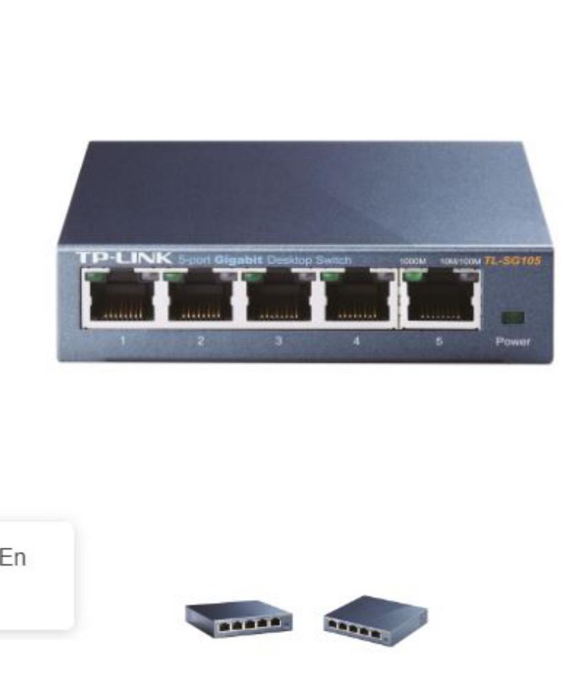 SWITCH 5 PUERTOS GIGABIT METAL TP-LINK TL-SG105E