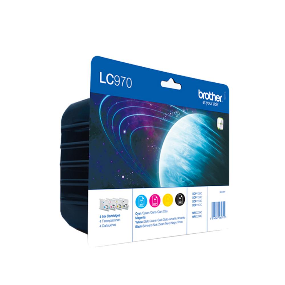 CARTUCHO BROTHER PACK DE 4 LC970 BK/C/M/Y