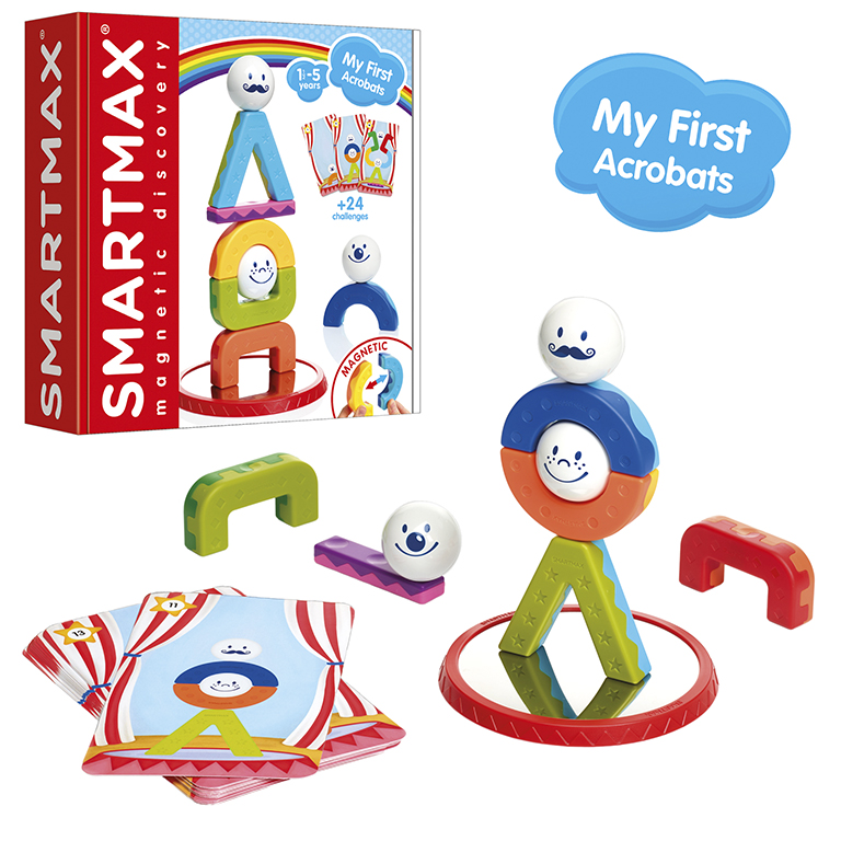 CONSTRUCCIONES CON IMÁN SMARTMAX MIS PRIMEROS ACRÓBATAS – JUEGO LUDILO MAGNÉTICO Y RETOS
