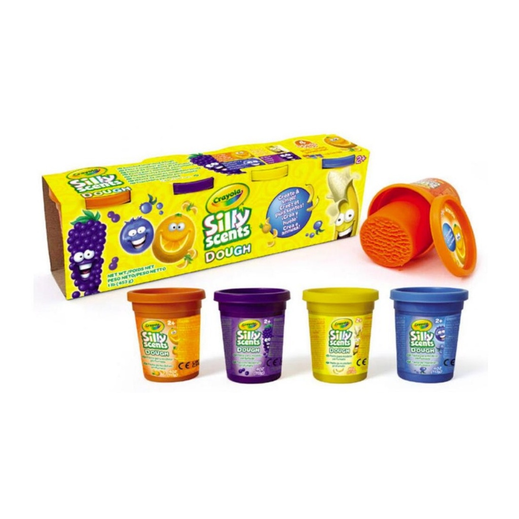 CRAYOLA SET 4 BOTES PASTA DE MODELAR PERFUMADA LOS OLOROSOS