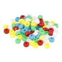 CUENTAS DE PLÁSTICO ECO GROSSELLA MULTICOLOR OPACO 9MM 400 UDS