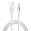 CABLE USB-A A LIGHTNING 1 METRO BLANCO