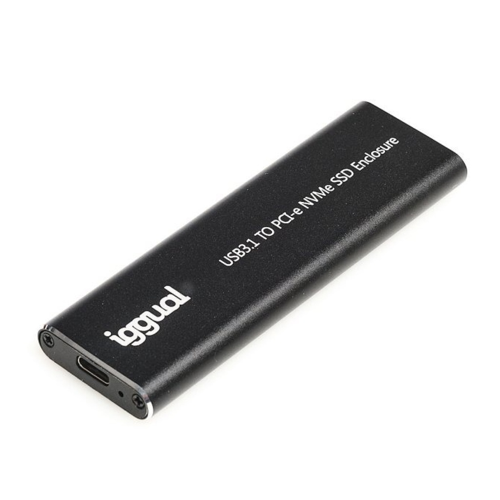CAJA EXTERNA USB-C IGGUAL 3.1 SSD M.2 NVMe Y SATA