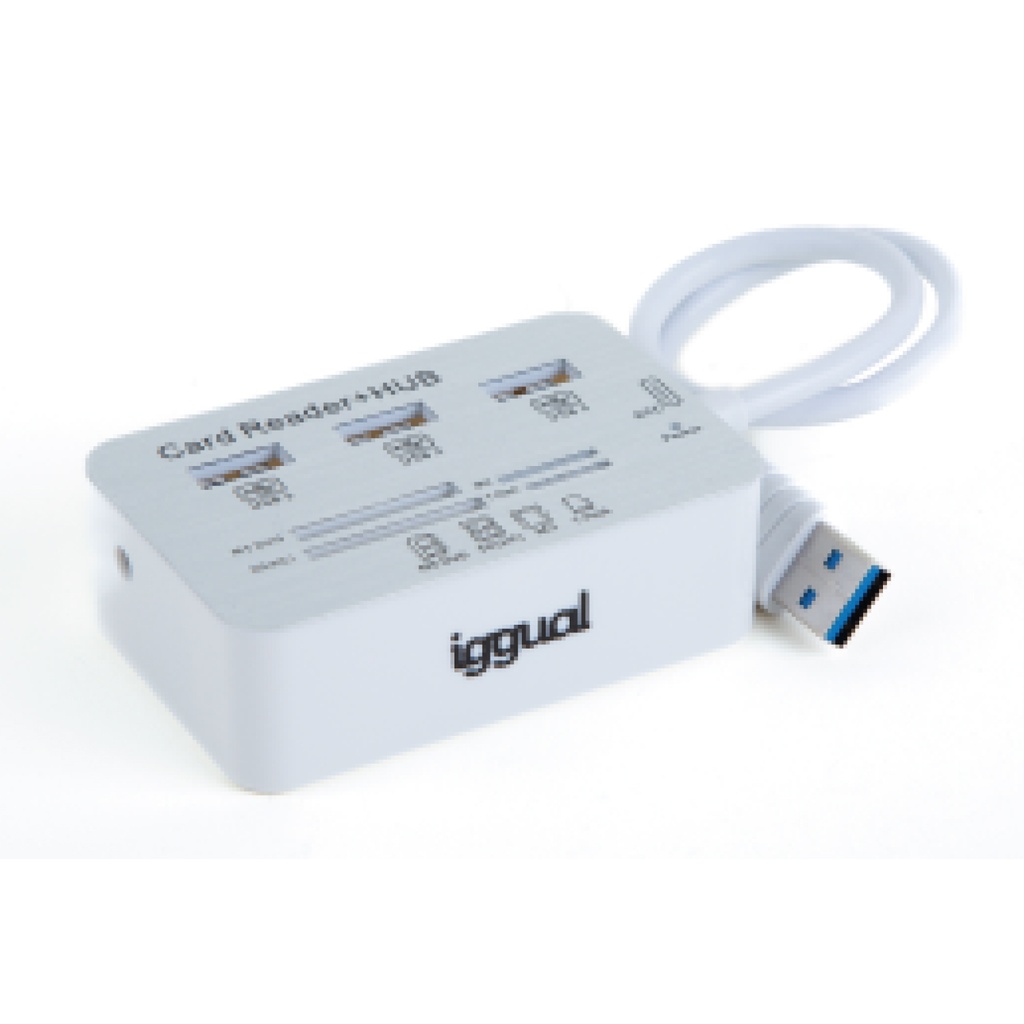 HUB IGGUAL USB 3.0 LECTOR TARJETA