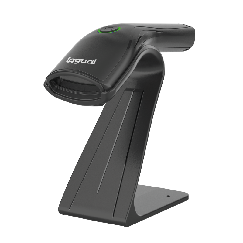 IGGUAL LECTOR CÓDIGO BARRAS 1D USB BOTÓN + SOPORTE