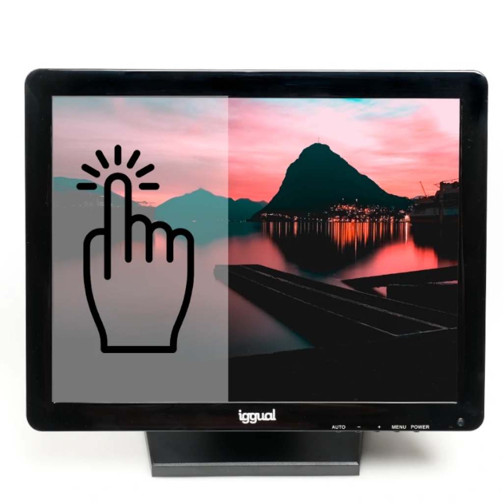 MONITOR TÁCTIL RESISTIVO 15" USB VGA HDMI IGGUAL 