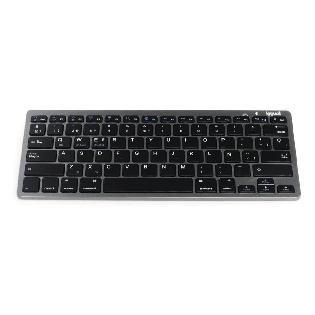 TECLADO BLUETOOTH SLIM IGGUAL TKL-BT NEGRO 2 CANALES