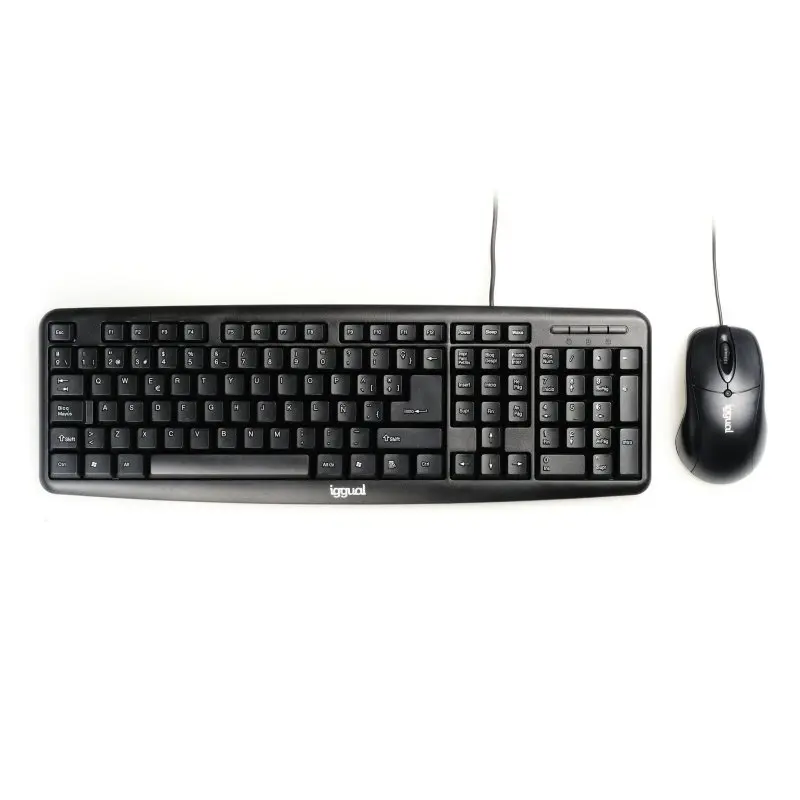 KIT TECLADO Y RATÓN COM-CK-BASIC NEGRO IGGUAL 