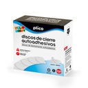 DISCO BLANCO 20MM DE CIERRE PLICO VELCRO AUTOADHESIVO CAJA 200UDS