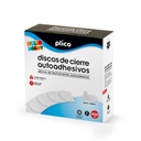DISCO BLANCO 20MM DE CIERRE PLICO VELCRO AUTOADHESIVO CJ. 400 UDS