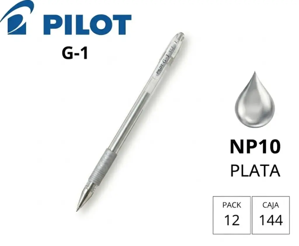 BOLÍGRAFO PILOT G-1 PLATA