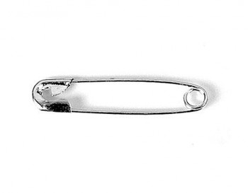 IMPERDIBLE METÁLICO PLATEADO 27,8x6,2MM PACK 100 UDS