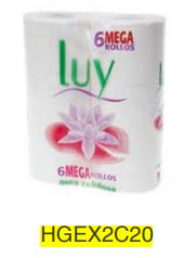 PAPEL HIGIÉNICO LUY LAMINADO FLOR 48M PACK DE 6 ROLLOS